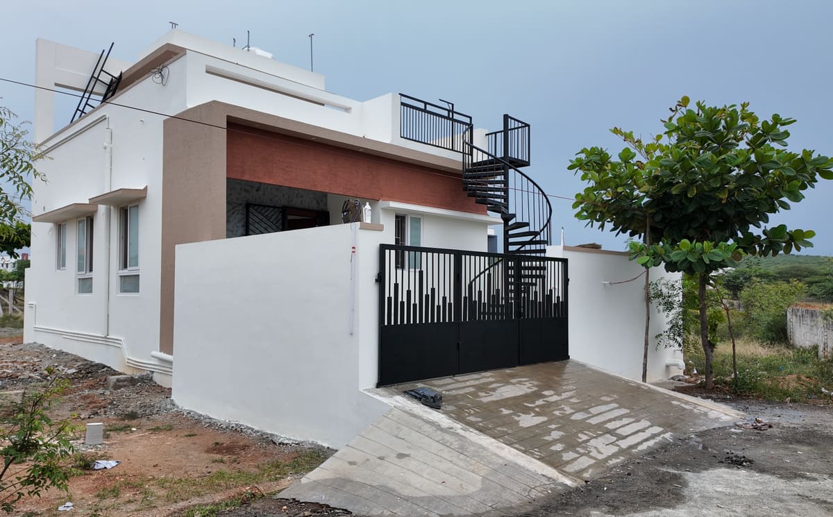 AS Residence, Ishwarya Nagar, Theni — a completed Poriyaalan home
